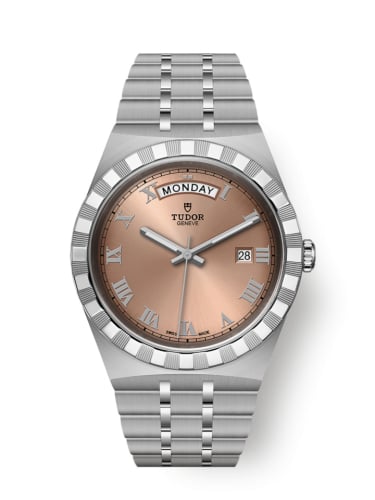 Tudor Royal Day-Date 41 Stainless Steel / Salmon - Roman