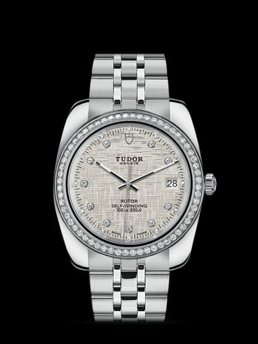 Tudor Classic 38 Stainless Steel / Diamond / Silver-Diamond / Bracelet