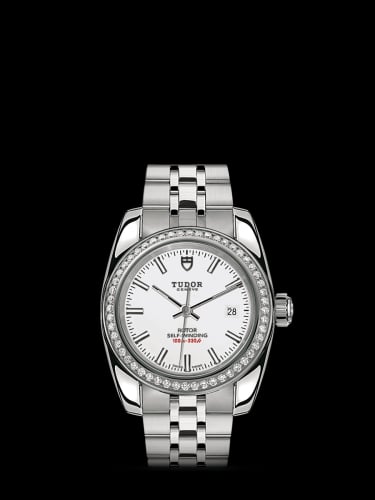 Tudor Classic 28 Stainless Steel / Diamond / White / Bracelet
