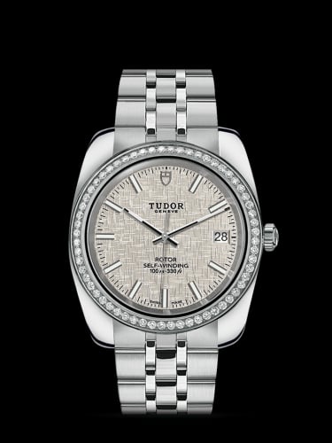 Tudor Classic 38 Stainless Steel / Diamond / Silver / Bracelet
