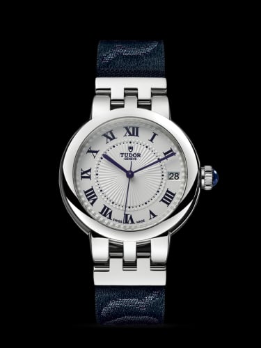 Tudor Clair de Rose 34 Stainless Steel / Silver-Roman / Fabric