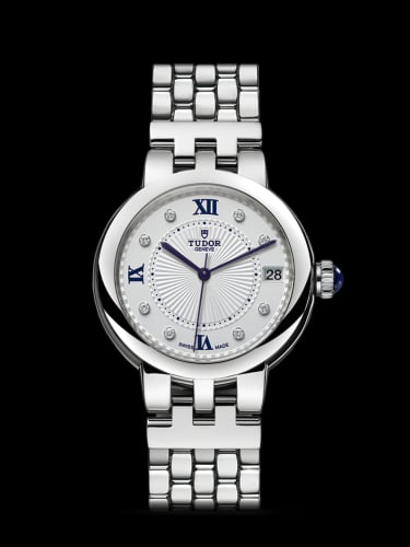 Tudor Clair de Rose 34 Stainless Steel / Silver-Diamond / Bracelet