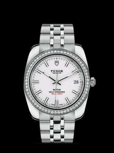 Tudor Classic 38 Stainless Steel / Diamond / White / Bracelet