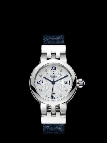 Tudor Clair de Rose 26 Stainless Steel / Silver-Diamond / Fabric
