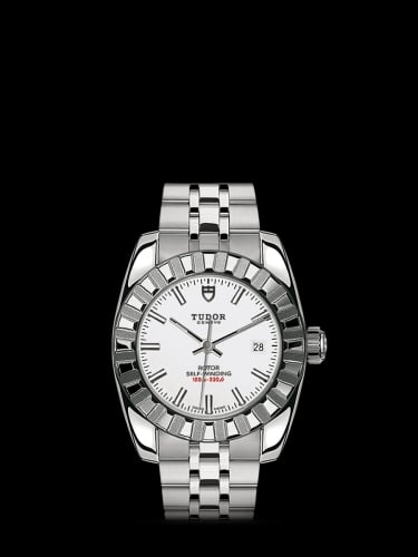 Tudor Classic 28 Stainless Steel / Fluted / White / Bracelet