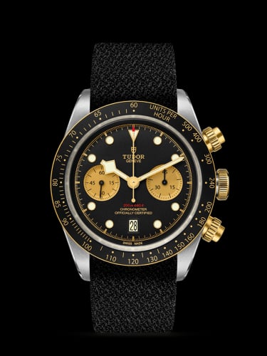 Tudor Heritage Black Bay Chronograph S&amp;G / Black / Textile