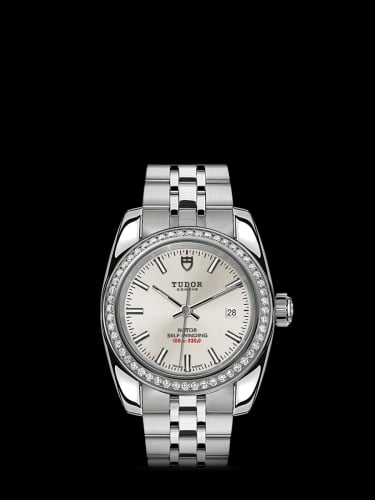 Tudor Classic 28 Stainless Steel / Diamond / Silver / Bracelet