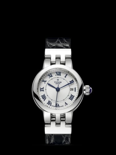 Tudor Clair de Rose 26 Stainless Steel / Silver-Roman/ Alligator