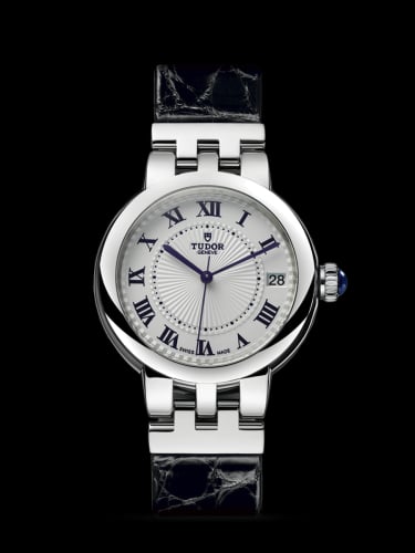 Tudor Clair de Rose 34 Stainless Steel / Silver-Roman / Alligator