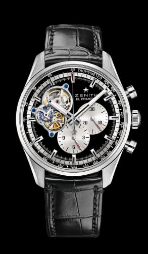 Zenith El Primero Chronomaster Open Stainless Steel / Black / Alligator