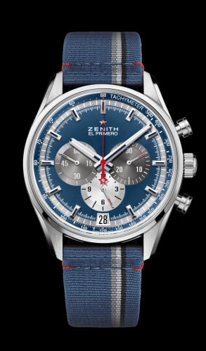 Zenith El Primero Chronomaster 42 Stainless Steel / Blue / Fabric
