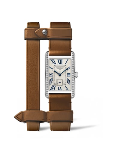 Longines DolceVita 20.8 Quartz Stainless Steel - Diamond / Silver - Roman / Yvy Leather