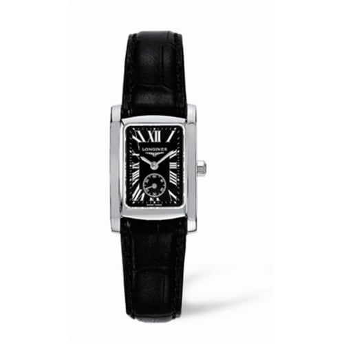 Longines DolceVita 20 Quartz Stainless Steel Black Roman