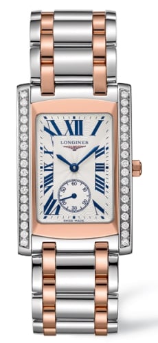 Longines DolceVita 22 Quartz Two Tone Pink Diamond