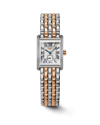 Longines Mini DolceVita 21.5 Quartz Stainless Steel - Pink Gold - Diamond / Silver / Bracelet