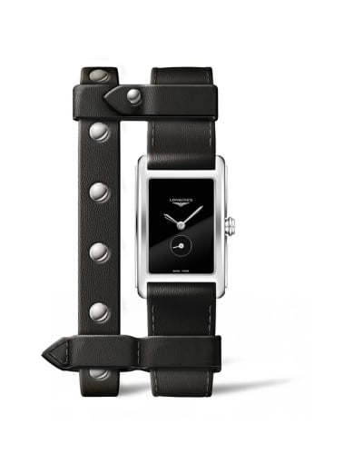 Longines DolceVita 20.8 Quartz Stainless Steel / Black / Yvy Leather