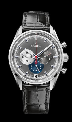 Zenith El Primero Chronomaster 42 Stainless Steel / Anthracite / Alligator