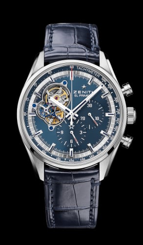 Zenith El Primero Chronomaster Open Stainless Steel / Blue / Alligator