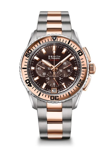 Zenith El Primero Stratos Flyback Two Tone Bracelet