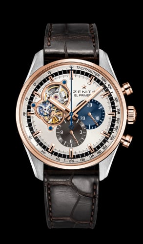 Zenith El Primero Chronomaster Open Stainless Steel / Rose Gold / Silver 1969 / Alligator