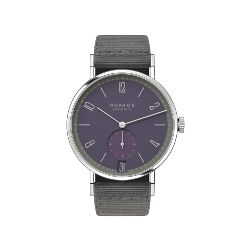 Nomos Glashütte Tangente 38 Datum Mauvegrün