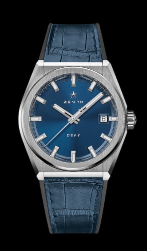 Zenith Defy Classic Titanium / Blue / Alligator