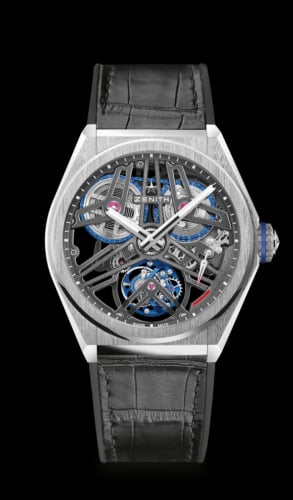 Zenith Defy Fusee Tourbillon Platinum / Skeleton / Alligator