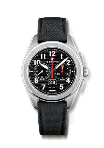 Zenith PILOT Big Date Flyback Stainless Steel / Black