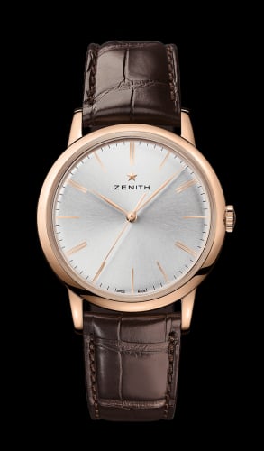Zenith Elite Classic Rose Gold / Silver / Alligator