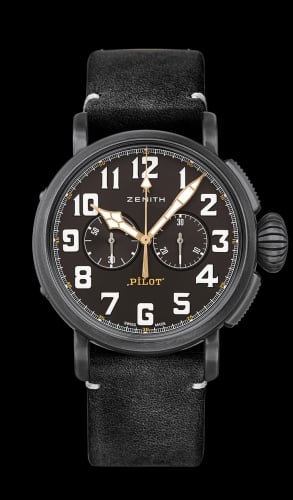 Zenith Pilot Type 20 Ton-Up Chronograph Aged Steel / Black
