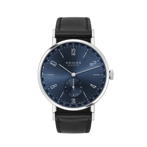 Nomos Glashütte Tangente 2date Stainless Steel / Blue / Closed Case Back
