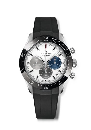 Zenith Chronomaster Sport Stainless Steel / White / Rubber