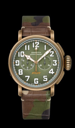 Zenith Pilot Type 20 Chronograph Adventure Bronze / Khaki / Camo Alligator