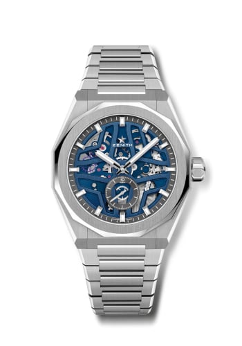 Zenith Defy Skyline Skeleton Stainless Steel / Blue