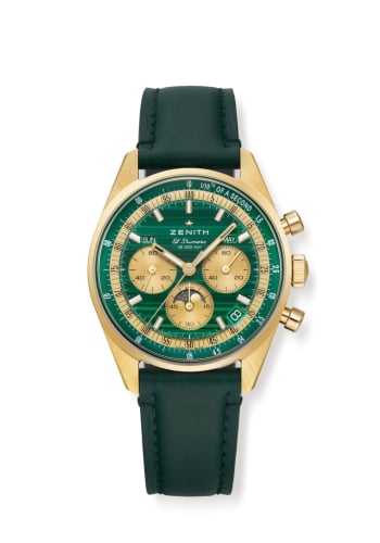 Zenith Chronomaster Original Triple Calendar Yellow Gold / Malachite / Japan