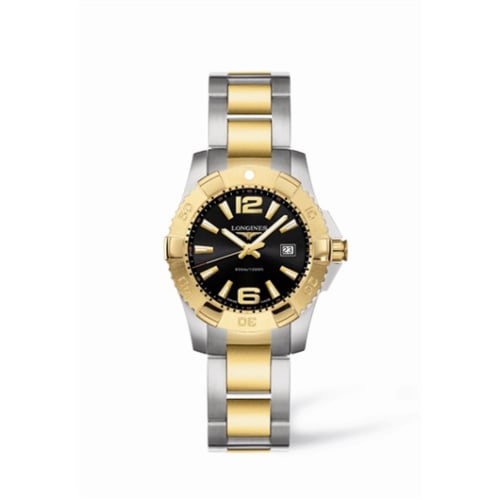 Longines Hydroconquest Quartz 29.5 Two Tone Black