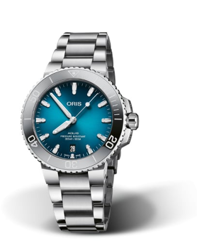 Oris Aquis Date 39.5 Stainless Steel / Blue / Bracelet