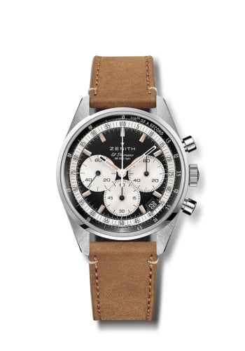 Zenith Chronomaster Original Stainless Steel / Black / Strap