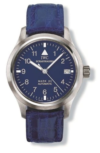 IWC Schaffhausen Pilot's Watch Mark XII Platinum / Blue / Strap