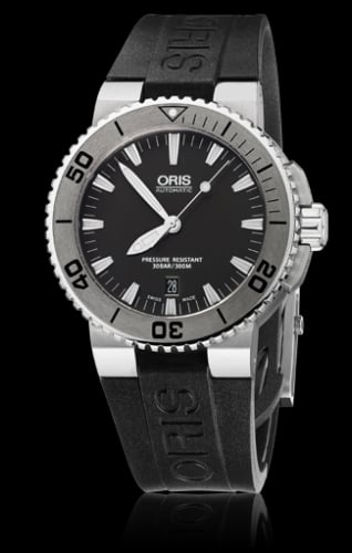 Oris Aquis Date 43 Stainless Steel / Black / Rubber