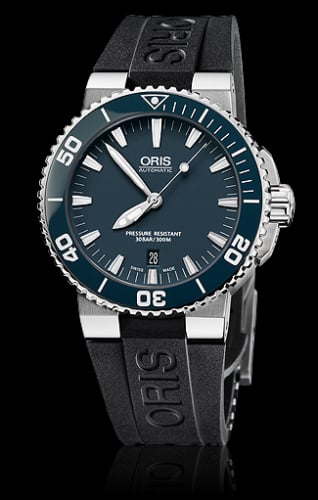 Oris Aquis Date 43 Stainless Steel / Blue / Rubber