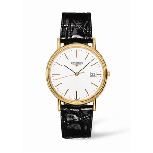 Longines Presence 38.5 Quartz PVD Gold / White