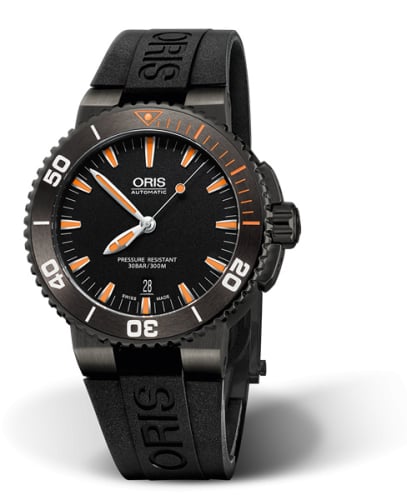 Oris Aquis Date 43 PVD / Black / Rubber