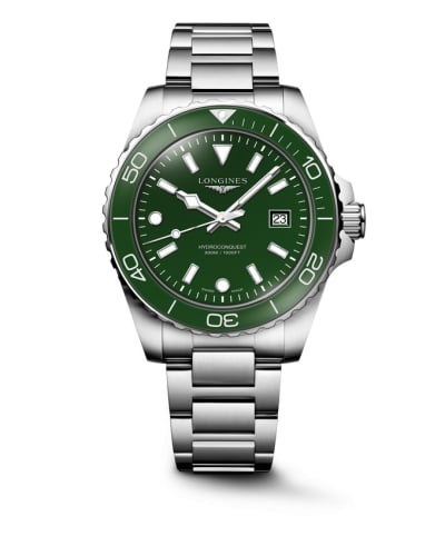 Longines Hydroconquest Quartz 42 Stainless Steel / Green / Bracelet