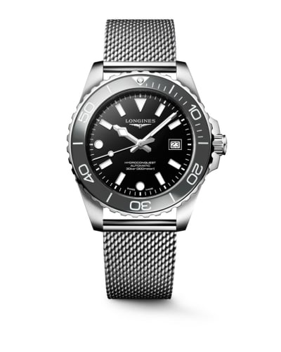 Longines Hydroconquest Automatic 42 Stainless Steel / Black / Mesh