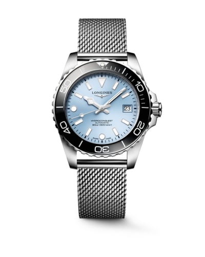 Longines Hydroconquest Automatic 39 Stainless Steel / Frosted Blue / Mesh