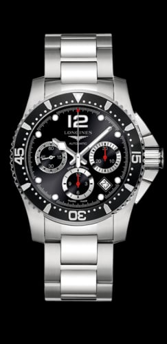 Longines HydroConquest 41 Automatic Chronograph Stainless Steel / Black / Bracelet
