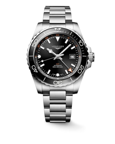 Longines Hydroconquest GMT 43 Stainless Steel / Black / Bracelet