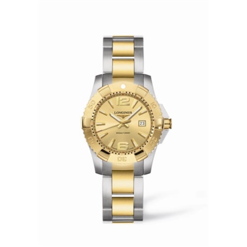 Longines Hydroconquest Quartz 29.5 Two Tone Gold