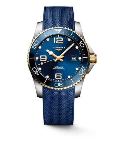 Longines HydroConquest 41 Automatic Stainless Steel - Yellow Gold / Blue / Rubber